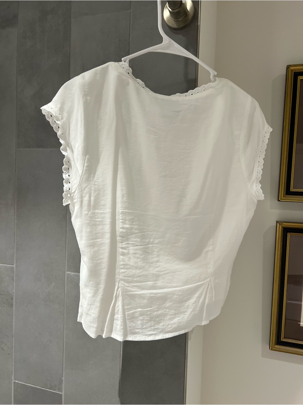 Reformation White Valetta Two Piece Eyelet Top & Skirt Set - Picture 5 of 6